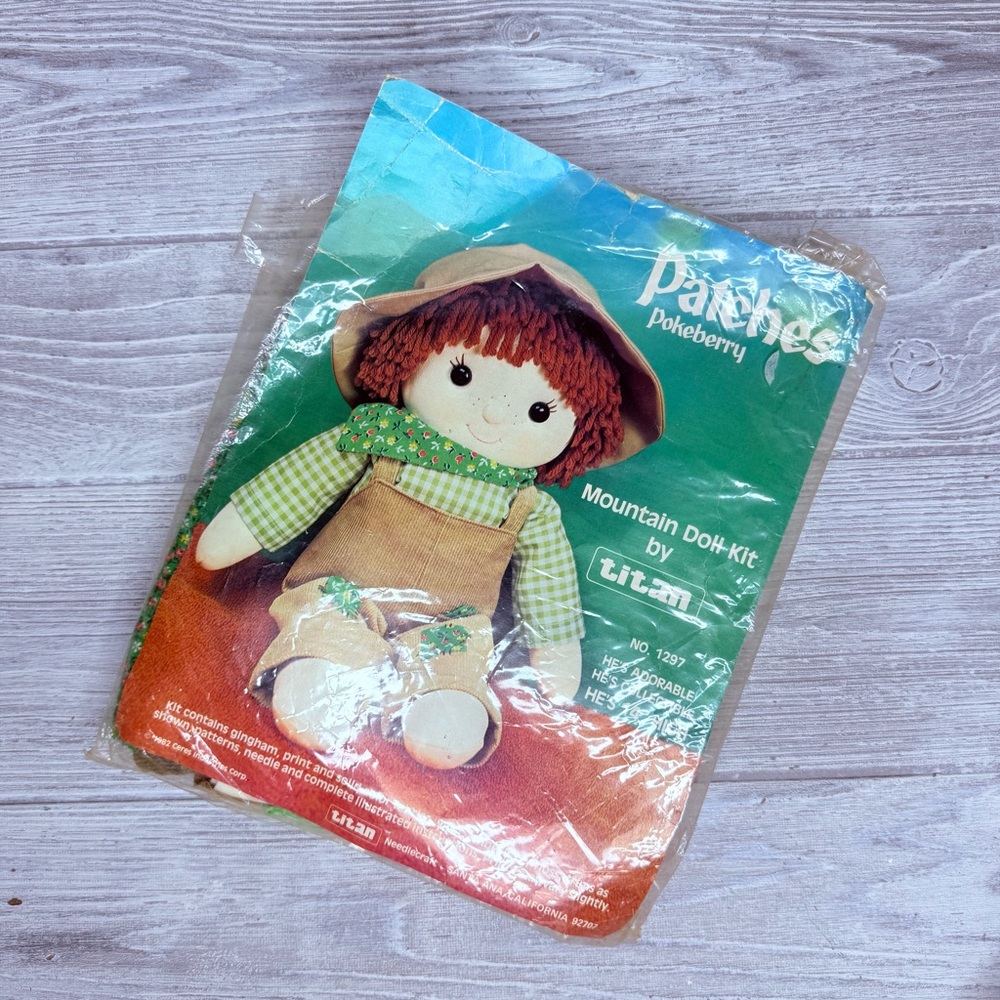 Vintage Titan Needlecraft Patches Pokeberry Mountain Doll Making Kit #1297 1980s